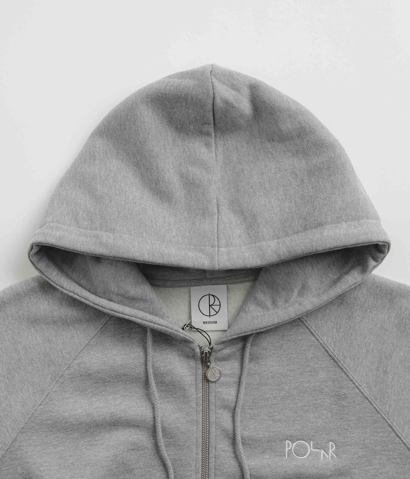 Polar Default Zip Hoodie in Heather Grey