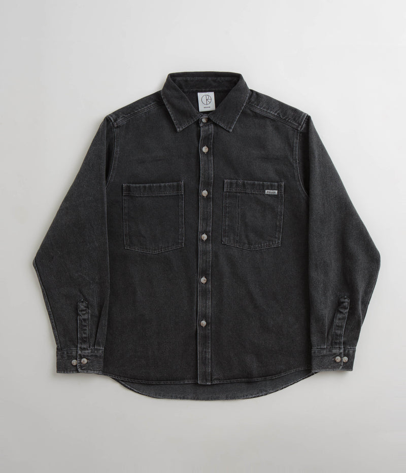 Polar Denim Mike Shirt in Silver Black