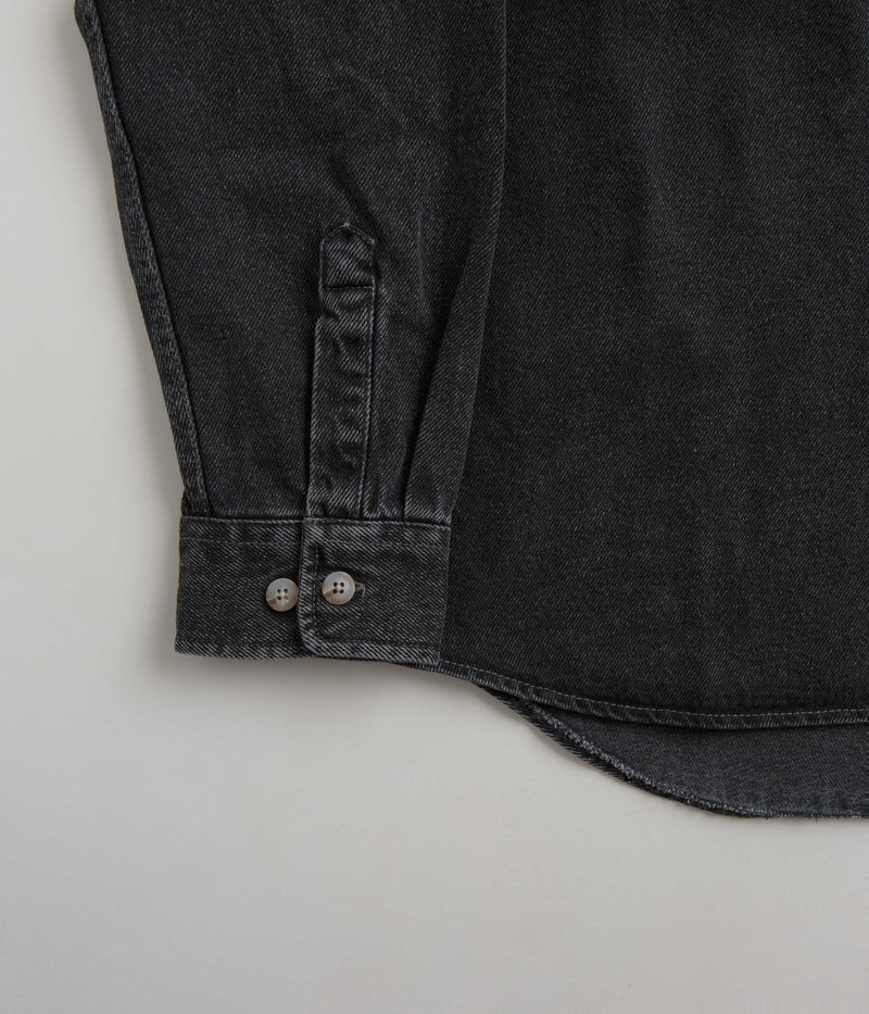Polar Denim Mike Shirt in Silver Black