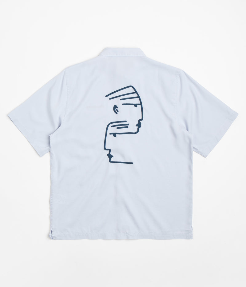 Polar Dual Personality Bowling Shirt in Light Blue and Navy