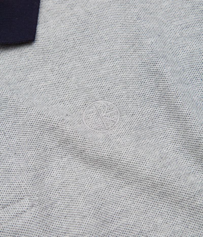 Polar Duo Polo Shirt in Heather Grey