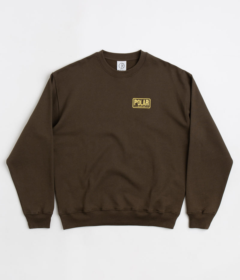 Polar Earthquake Dave Crewneck Sweatshirt in Brown