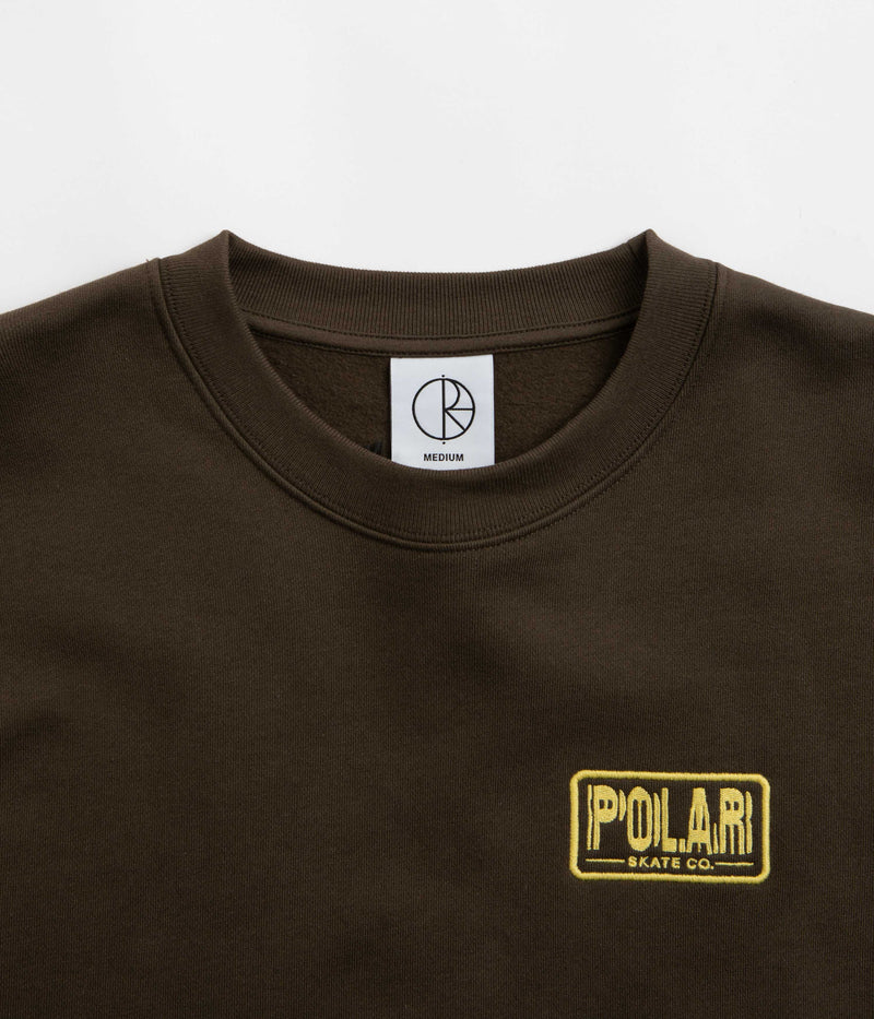 Polar Earthquake Dave Crewneck Sweatshirt in Brown