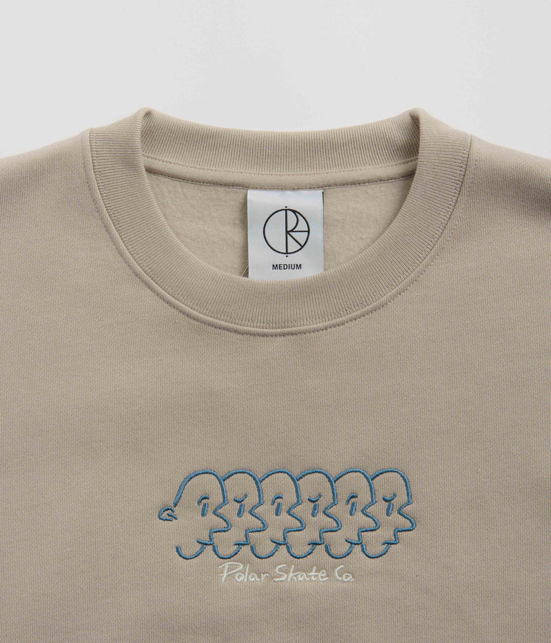 Polar Faces Dave Crewneck Sweatshirt in Taupe