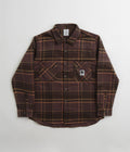 Polar Flannel Mike Shirt in Brown and Mauve