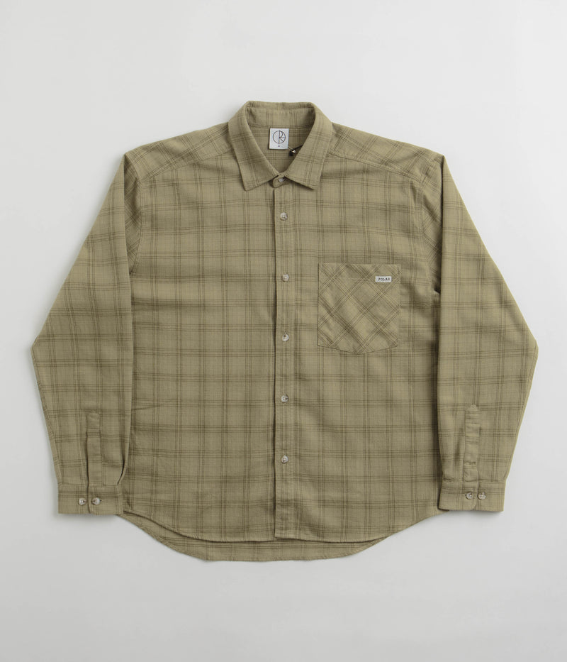 Polar Flannel Mitchell Shirt in Green and Beige