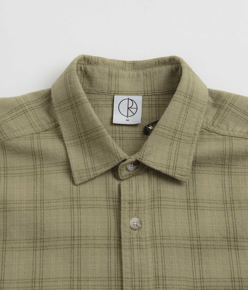 Polar Flannel Mitchell Shirt in Green and Beige