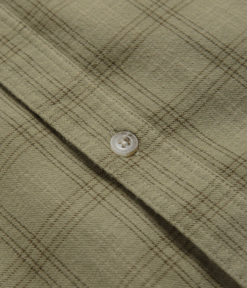 Polar Flannel Mitchell Shirt in Green and Beige