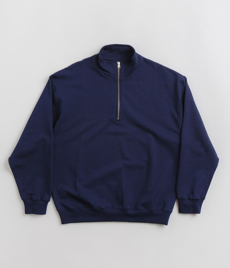 Polar Frank Half Zip Sweatshirt in Dark Blue