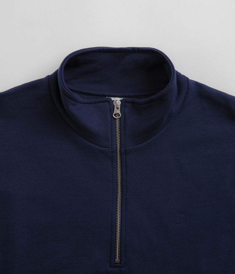 Polar Frank Half Zip Sweatshirt in Dark Blue