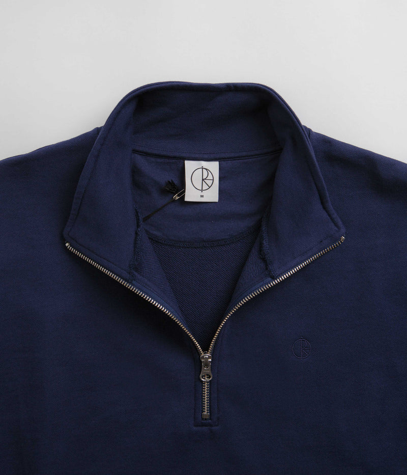 Polar Frank Half Zip Sweatshirt in Dark Blue