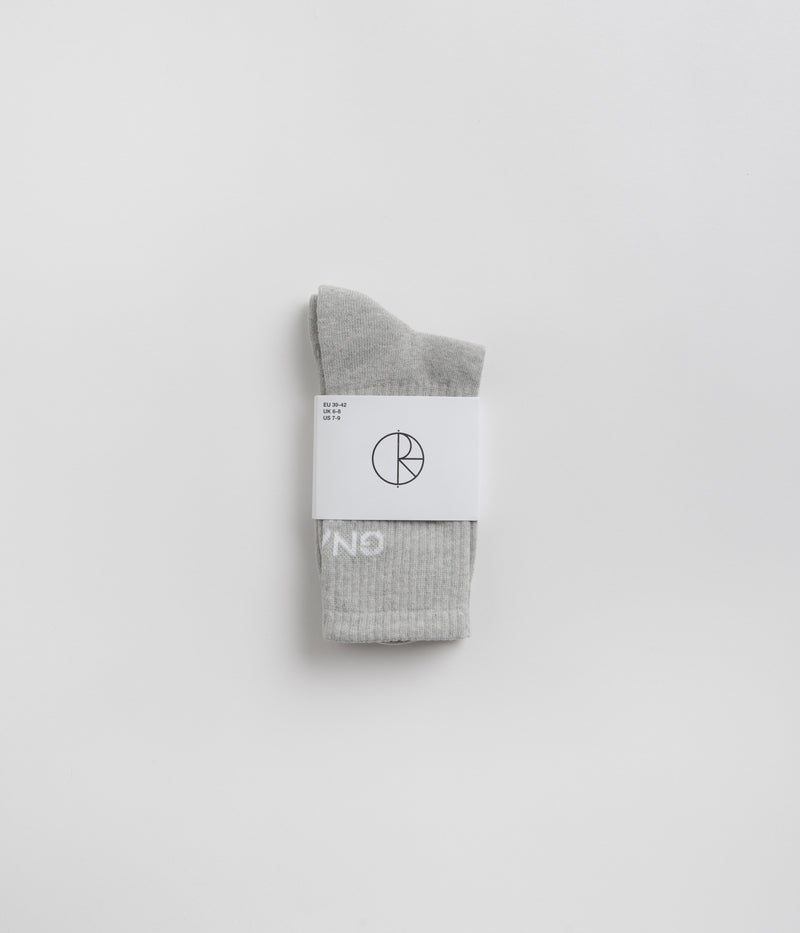 Polar Gnarly Huh Socks in Heather Grey