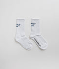Polar Gnarly Huh Socks in White and Blue