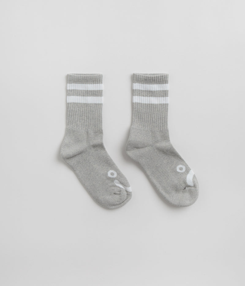 Polar Happy Sad Classic Socks in Heather Grey