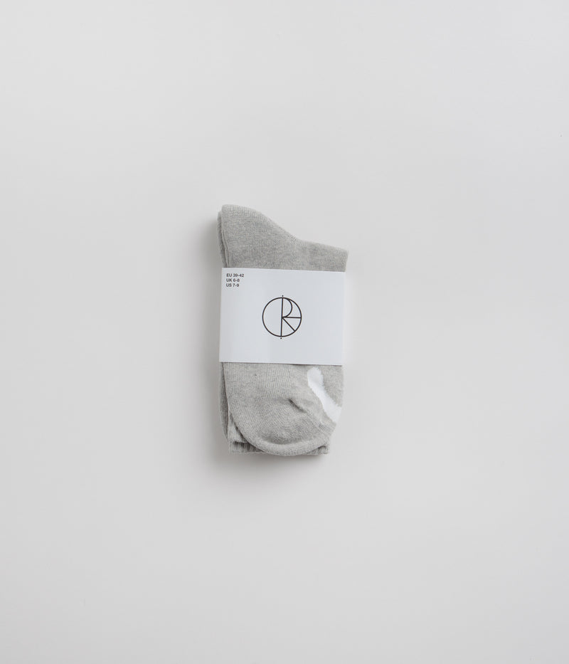 Polar Happy Sad Classic Socks in Heather Grey