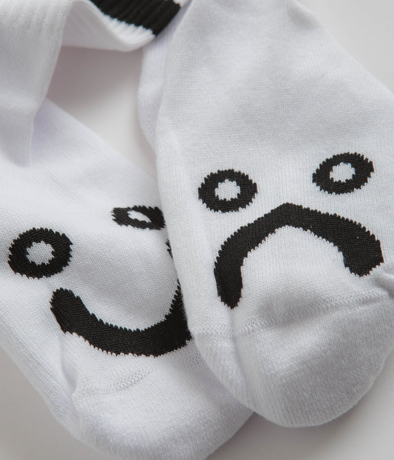 Polar Happy Sad Classic Socks in White