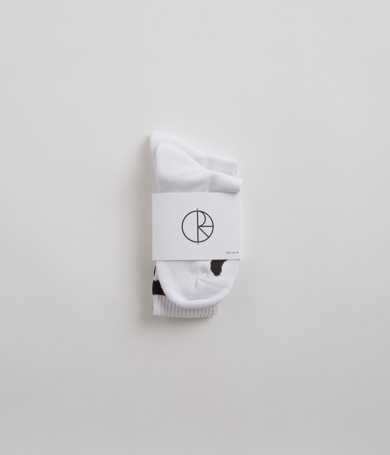 Polar Happy Sad Classic Socks in White