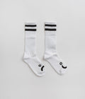 Polar Happy Sad Long Socks in White