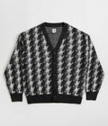 Polar Houndstooth Louis Cardigan in Grey