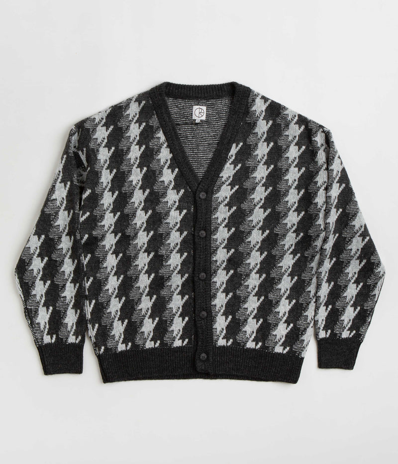 Polar Houndstooth Louis Cardigan in Grey
