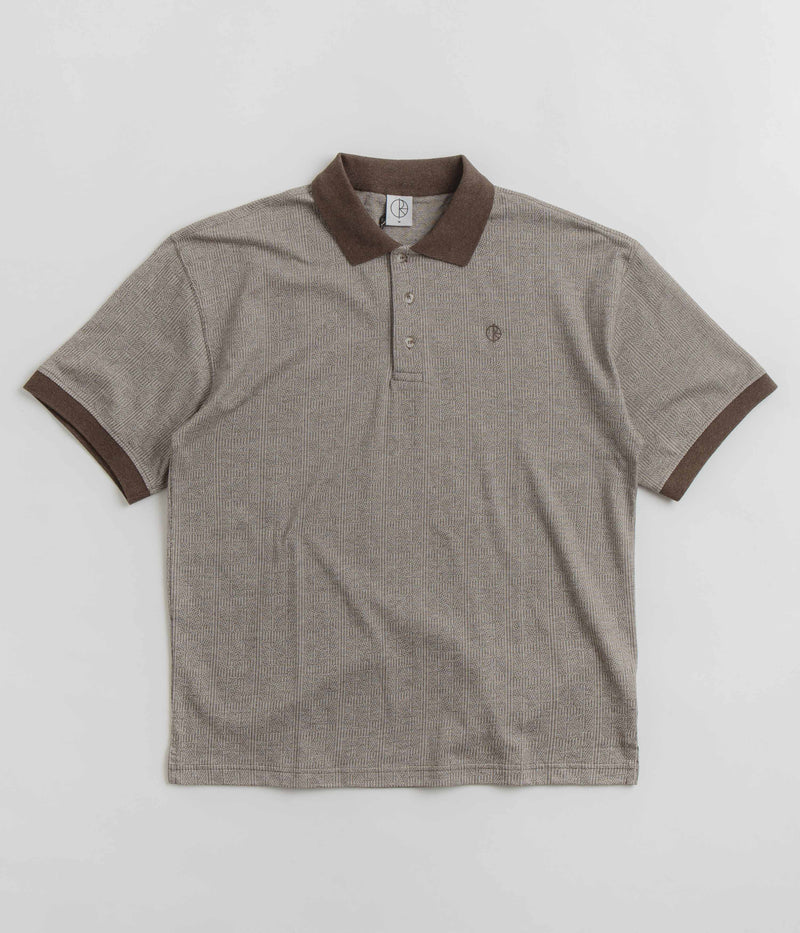 Polar Illusion Surf Polo Shirt in Brown