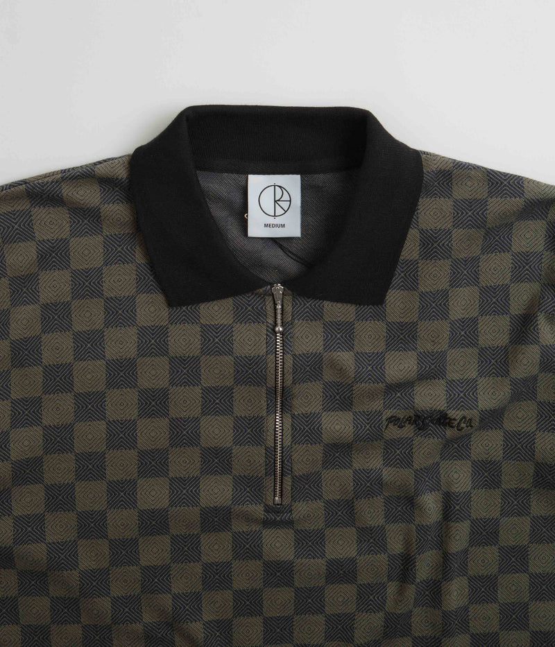 Polar Jacques Checkered Polo Shirt in Black and Green
