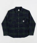 Polar Mike Flannel Shirt in Navy and Teal