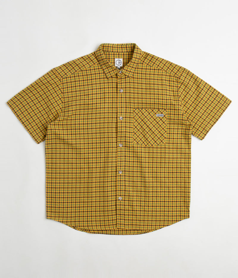 Polar Mitchell Twill Short Sleeve Shirt in Yellow