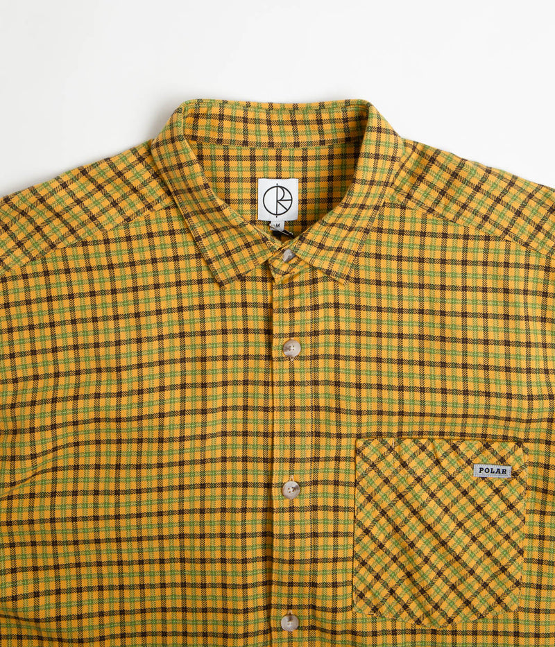 Polar Mitchell Twill Short Sleeve Shirt in Yellow