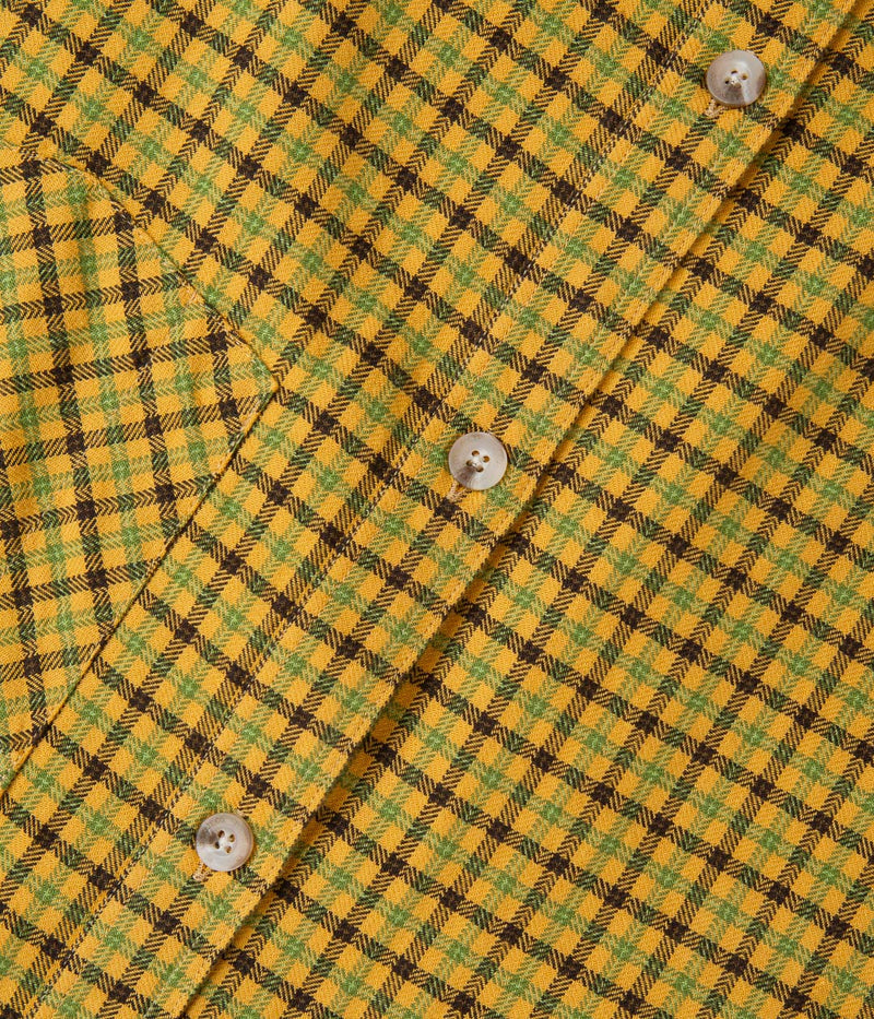Polar Mitchell Twill Short Sleeve Shirt in Yellow