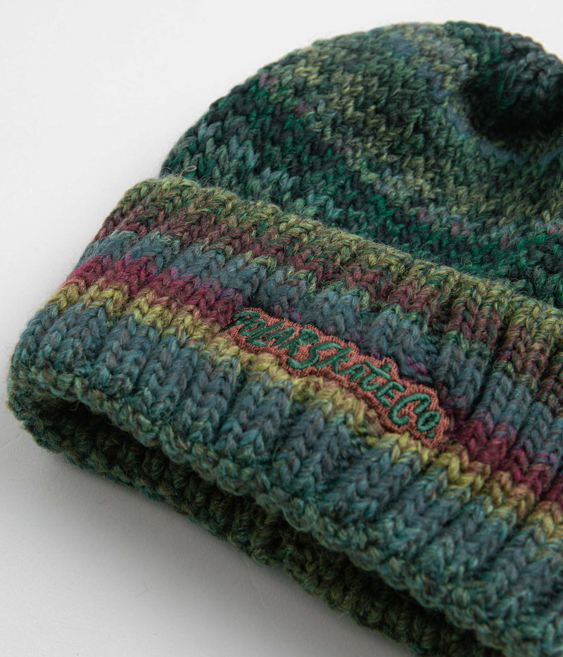 Polar Multi Beanie in Blue and Wine / Green