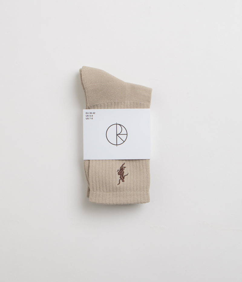 Polar No Comply Socks in Sand and Brown