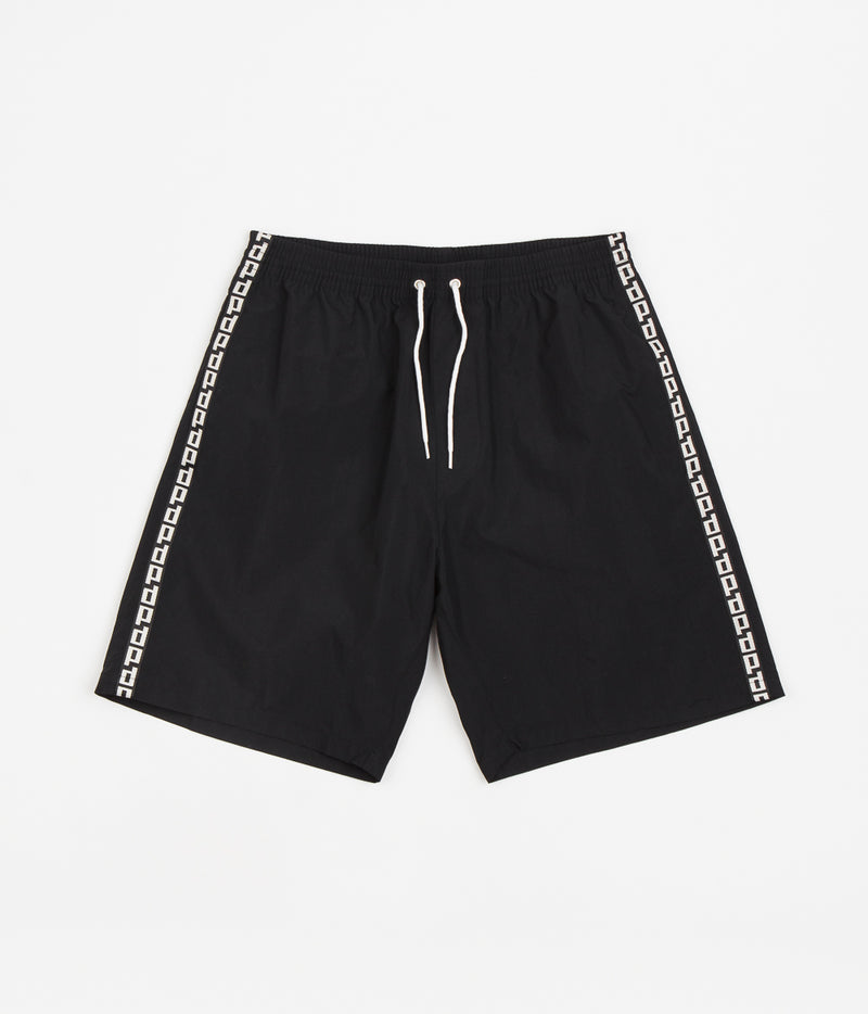 Polar P Stripe City Swim Shorts in Black