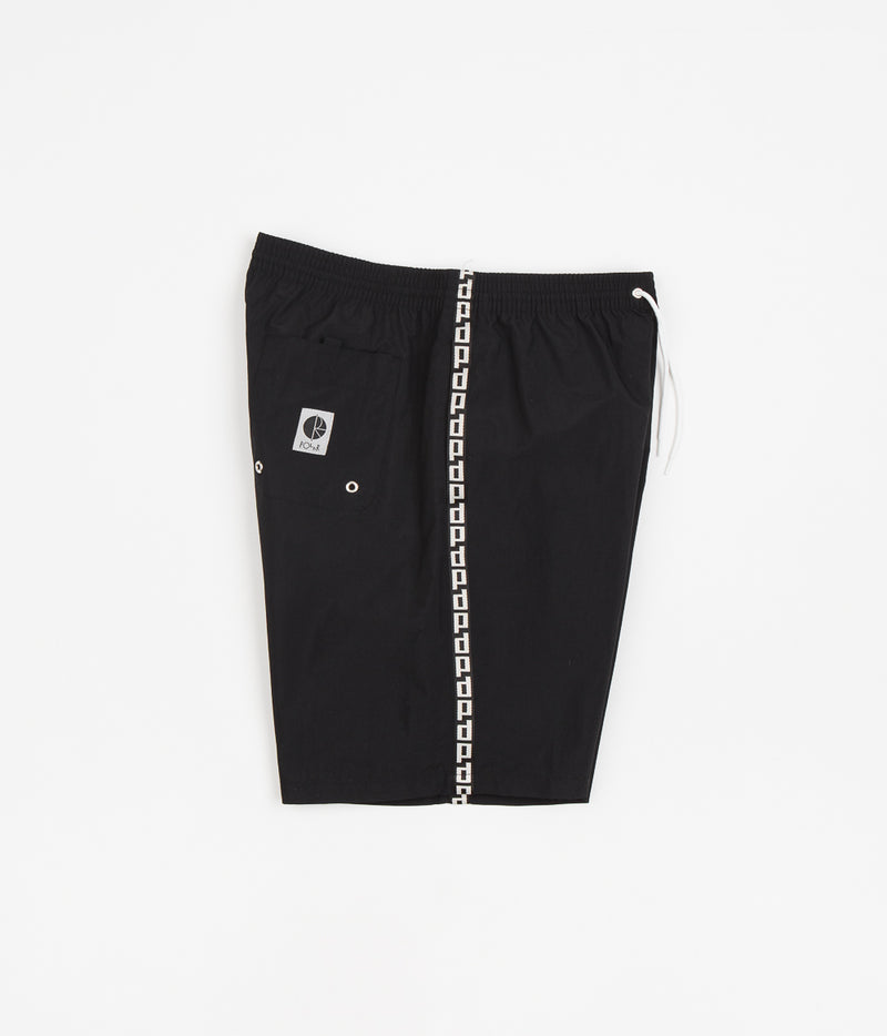 Polar P Stripe City Swim Shorts in Black