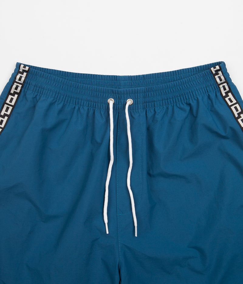 Polar P Stripe City Swim Shorts in Police Blue