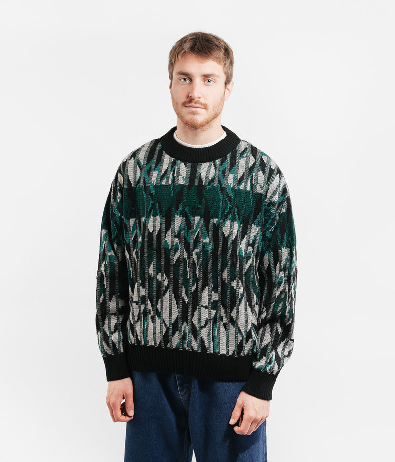 Polar Paul Knit Sweatshirt in Black
