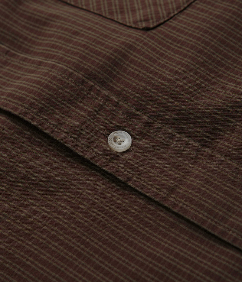 Polar Poplin Ben Shirt in Brown