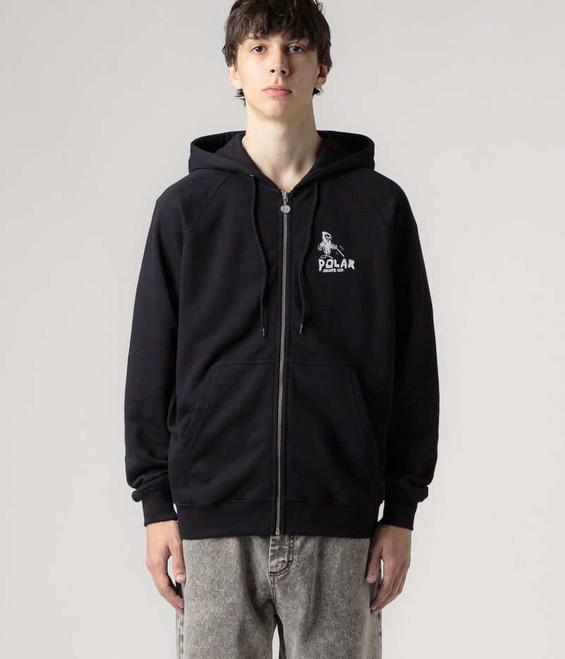 Polar Reaper Default Zip Hoodie in Black