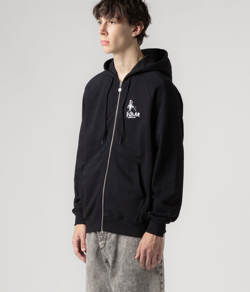 Polar Reaper Default Zip Hoodie in Black