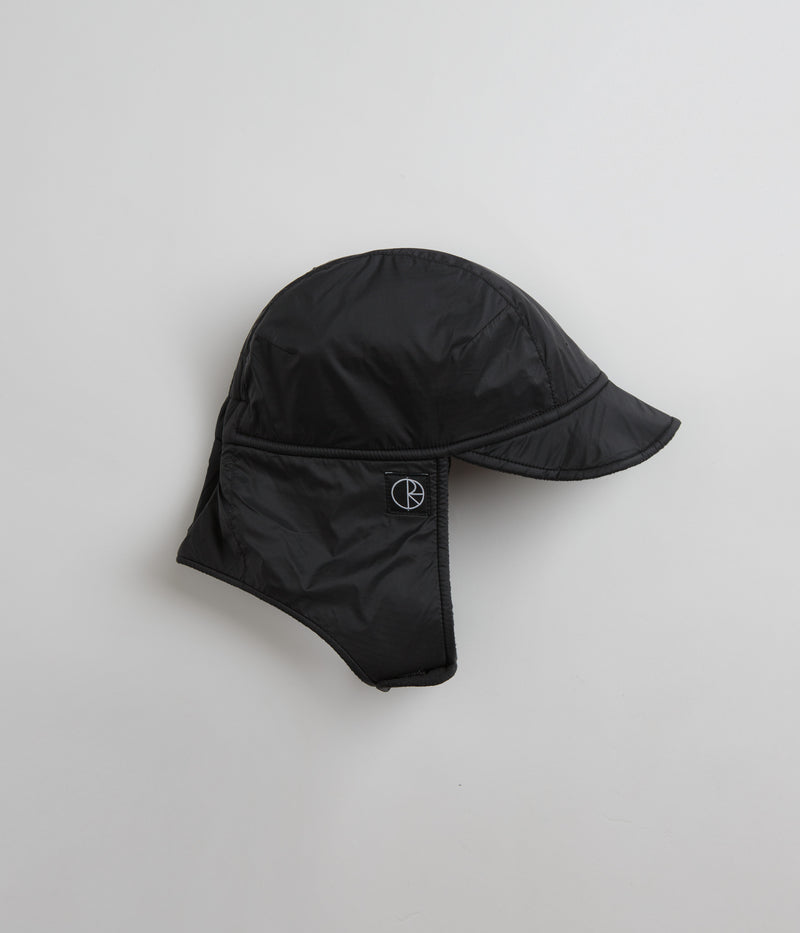 Polar Ripstop Luke Flap Cap in Black