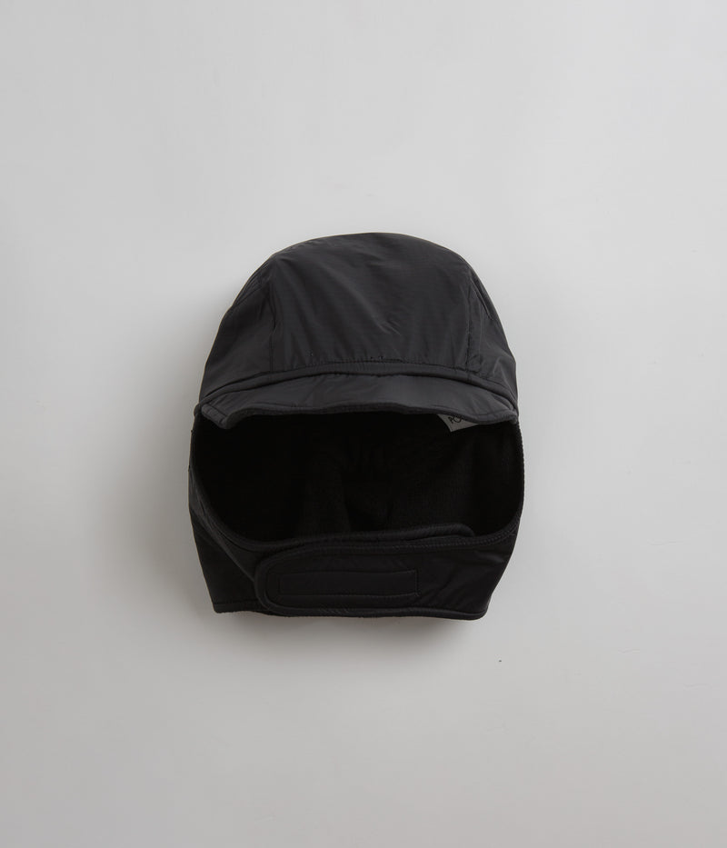 Polar Ripstop Luke Flap Cap in Black