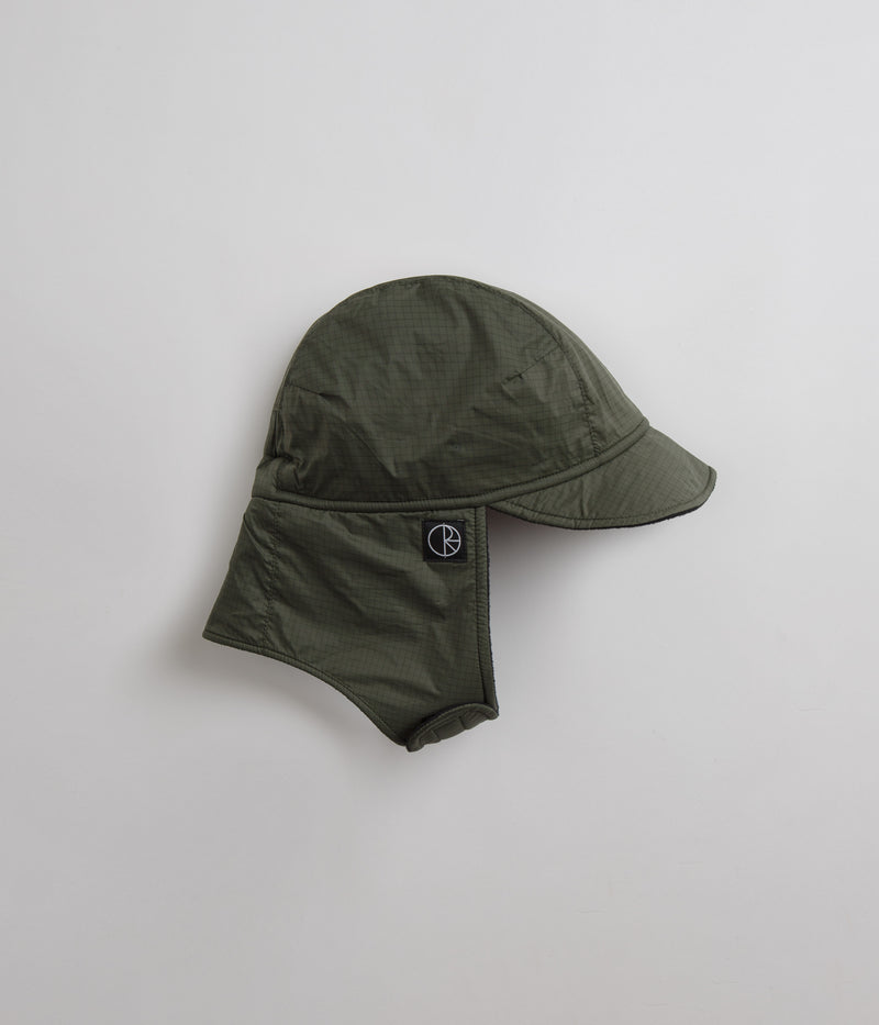 Polar Ripstop Luke Flap Cap in Grey Green
