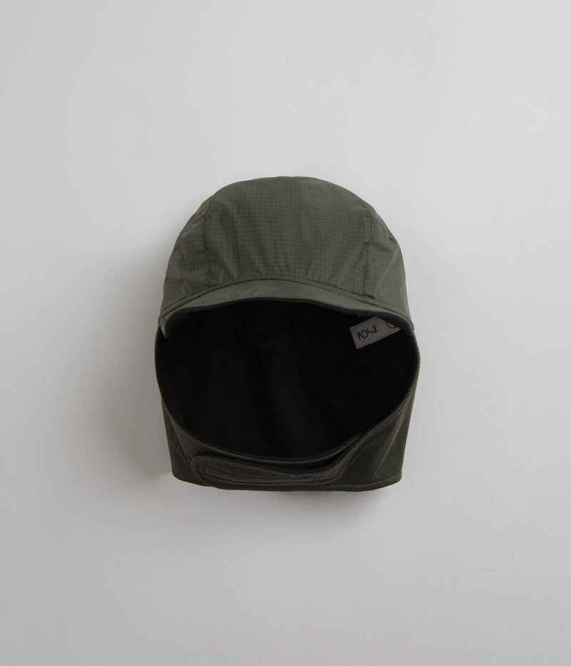 Polar Ripstop Luke Flap Cap in Grey Green