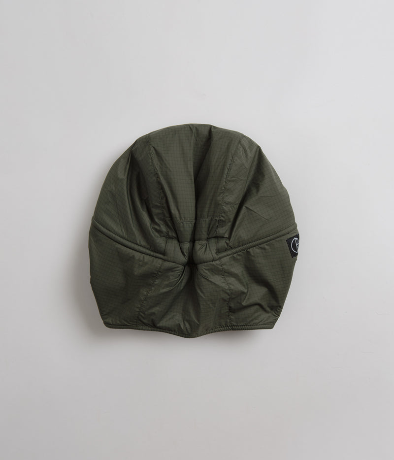 Polar Ripstop Luke Flap Cap in Grey Green