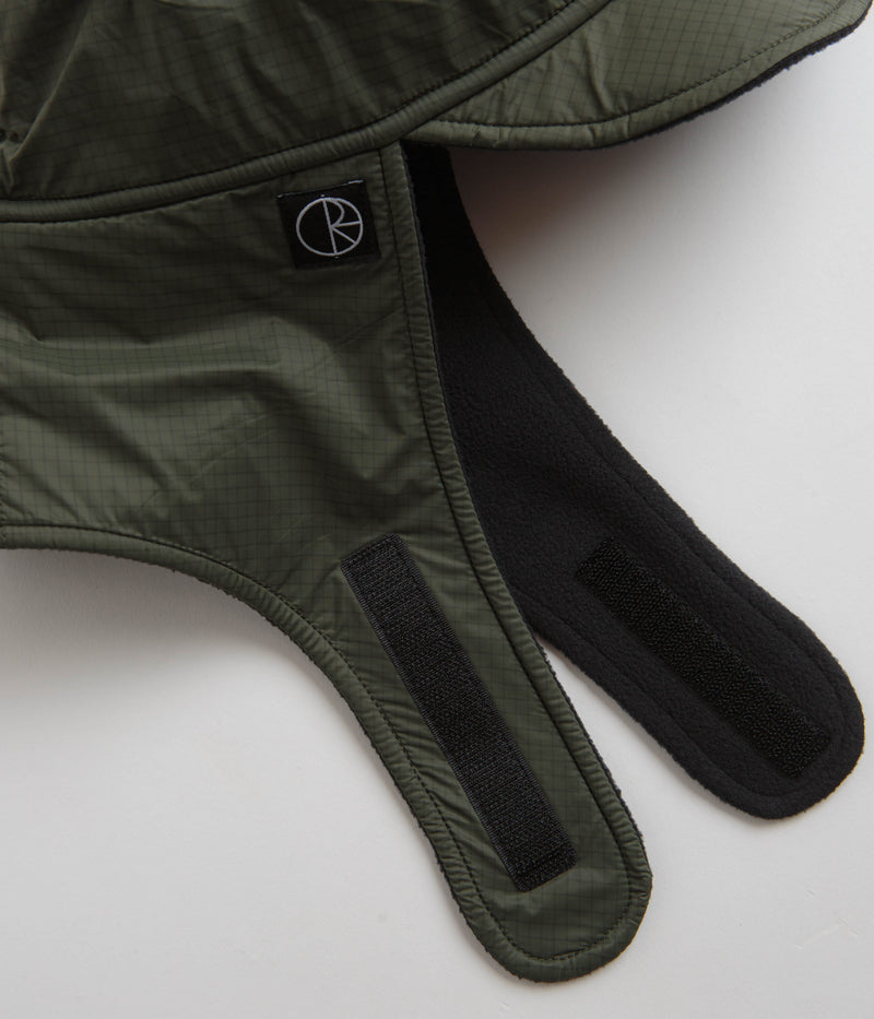 Polar Ripstop Luke Flap Cap in Grey Green