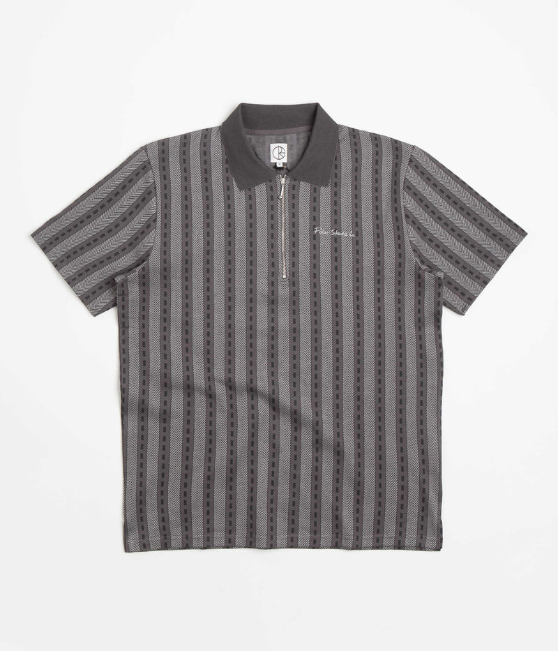 Polar Road Zip Polo Shirt in Graphite
