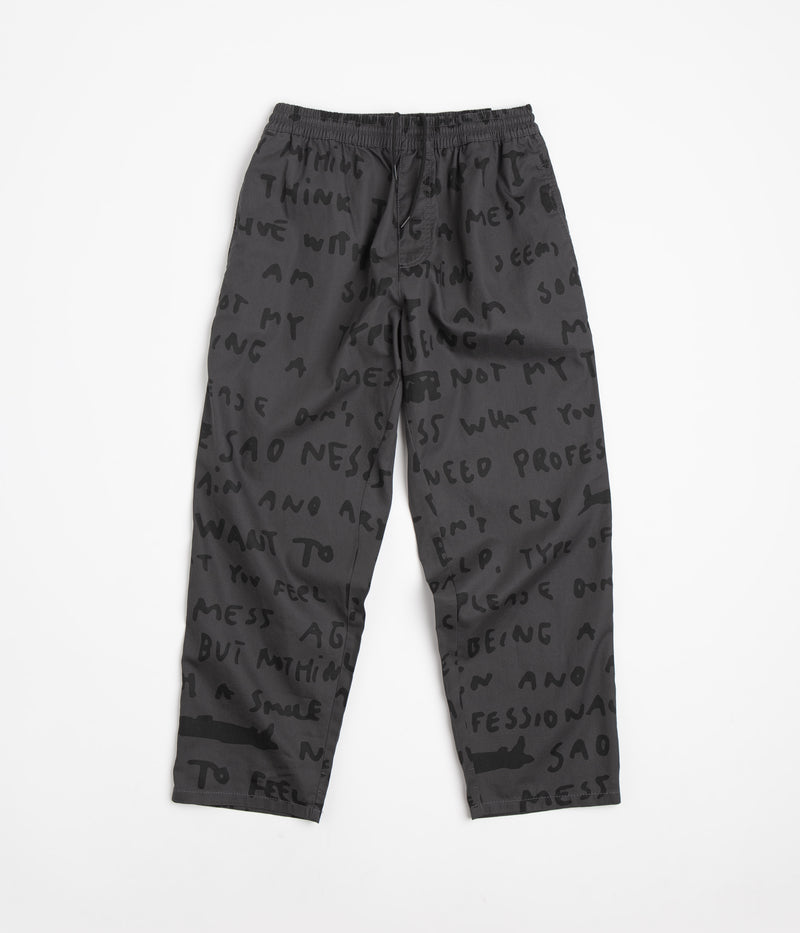 Polar Sad Notes Surf Pants in Graphite