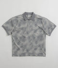 Polar Scribble Surf Polo Shirt in Silver