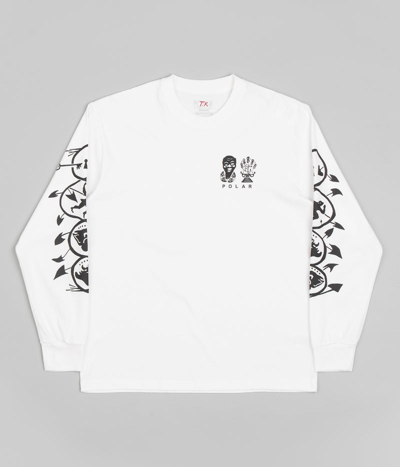 Polar Spiral Long Sleeve T-Shirt in White