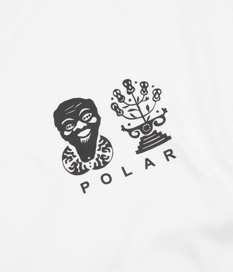 Polar Spiral Long Sleeve T-Shirt in White